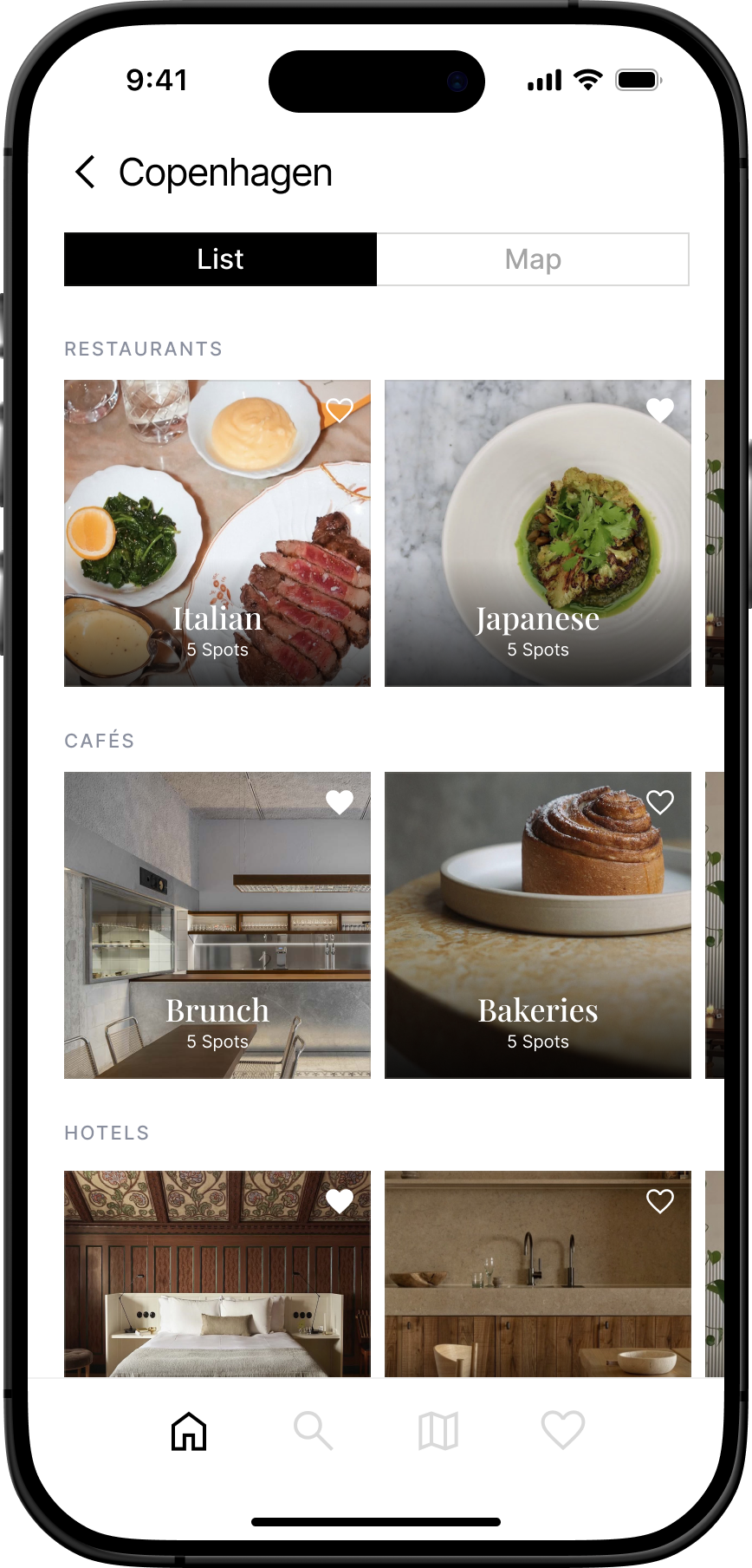 gaïd app — Copenhagen city guide with restaurants, cafés and hotels.